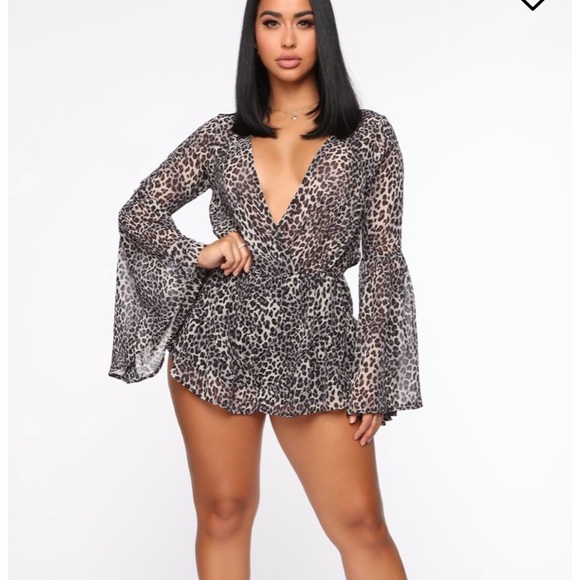 Got Em In An Up Roar Leopard Romper - Picture 3 of 3